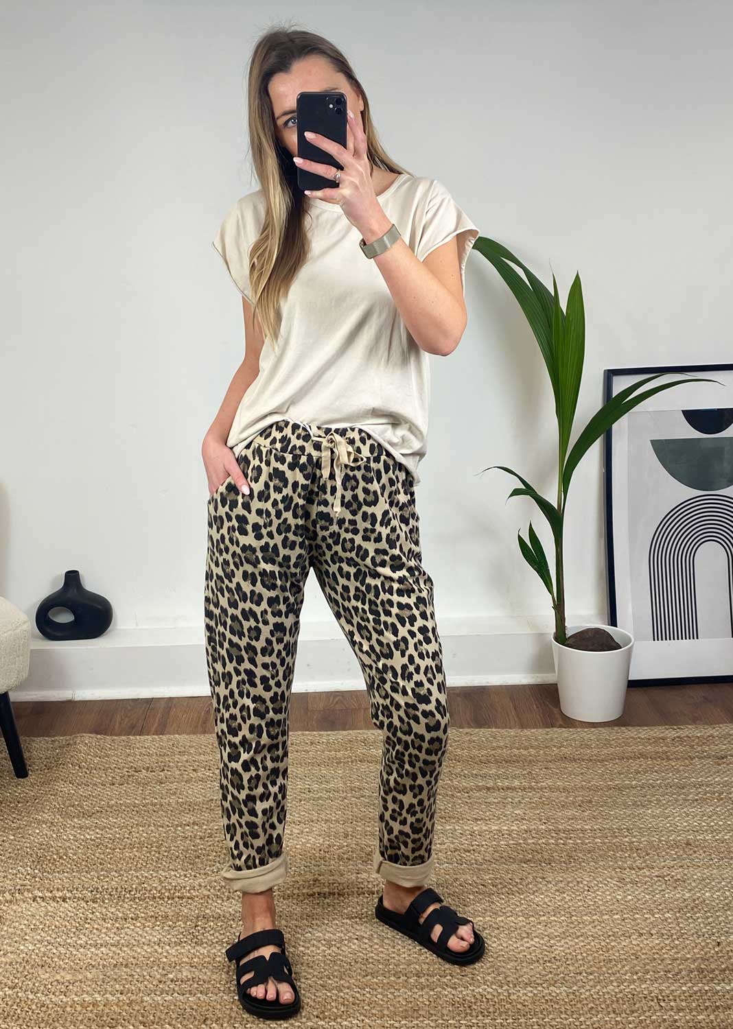 Lola Camel Leopard Joggers