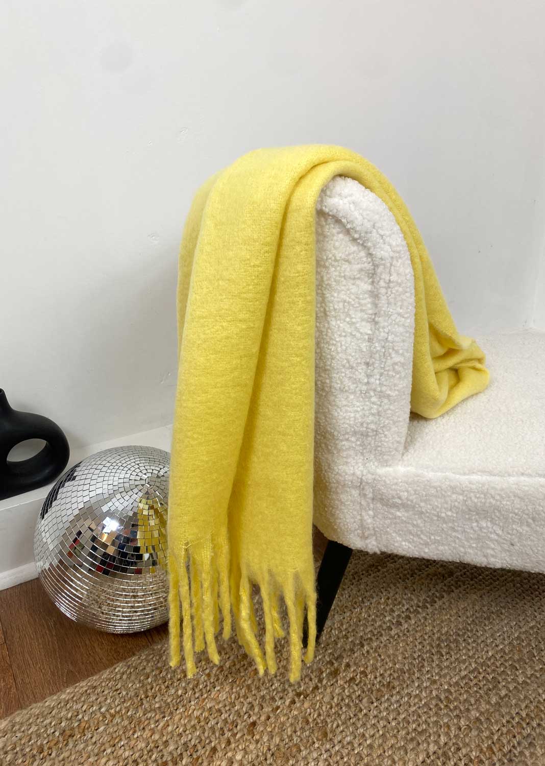 Alba Blanket Scarf in Yellow