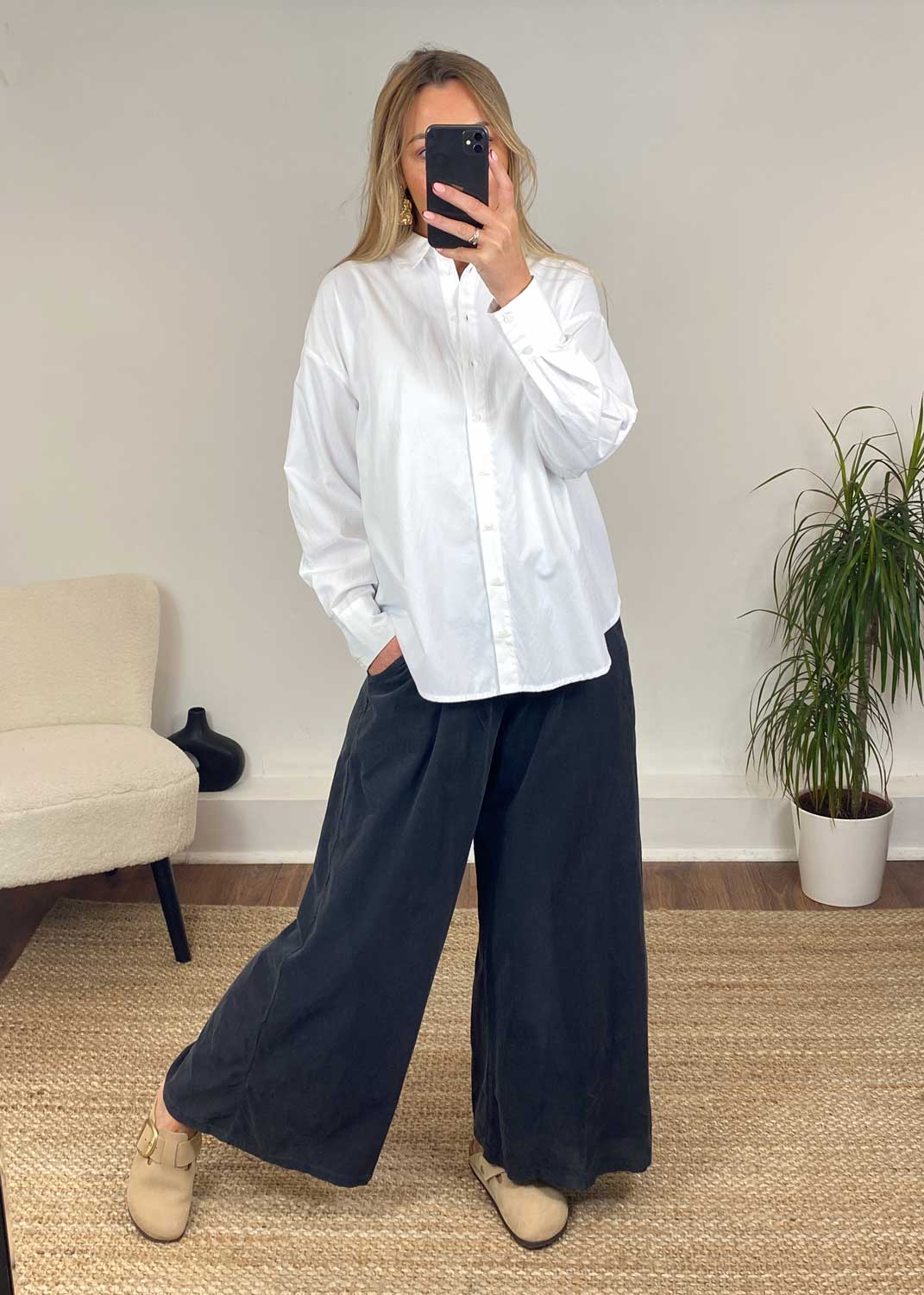 Annie Relaxed Fit Shirt in White