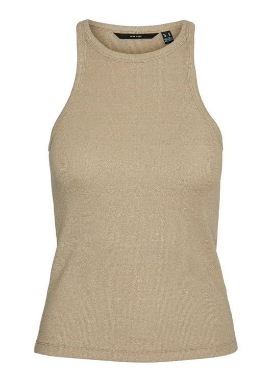 Chloe Lurex Tank Top in Gold