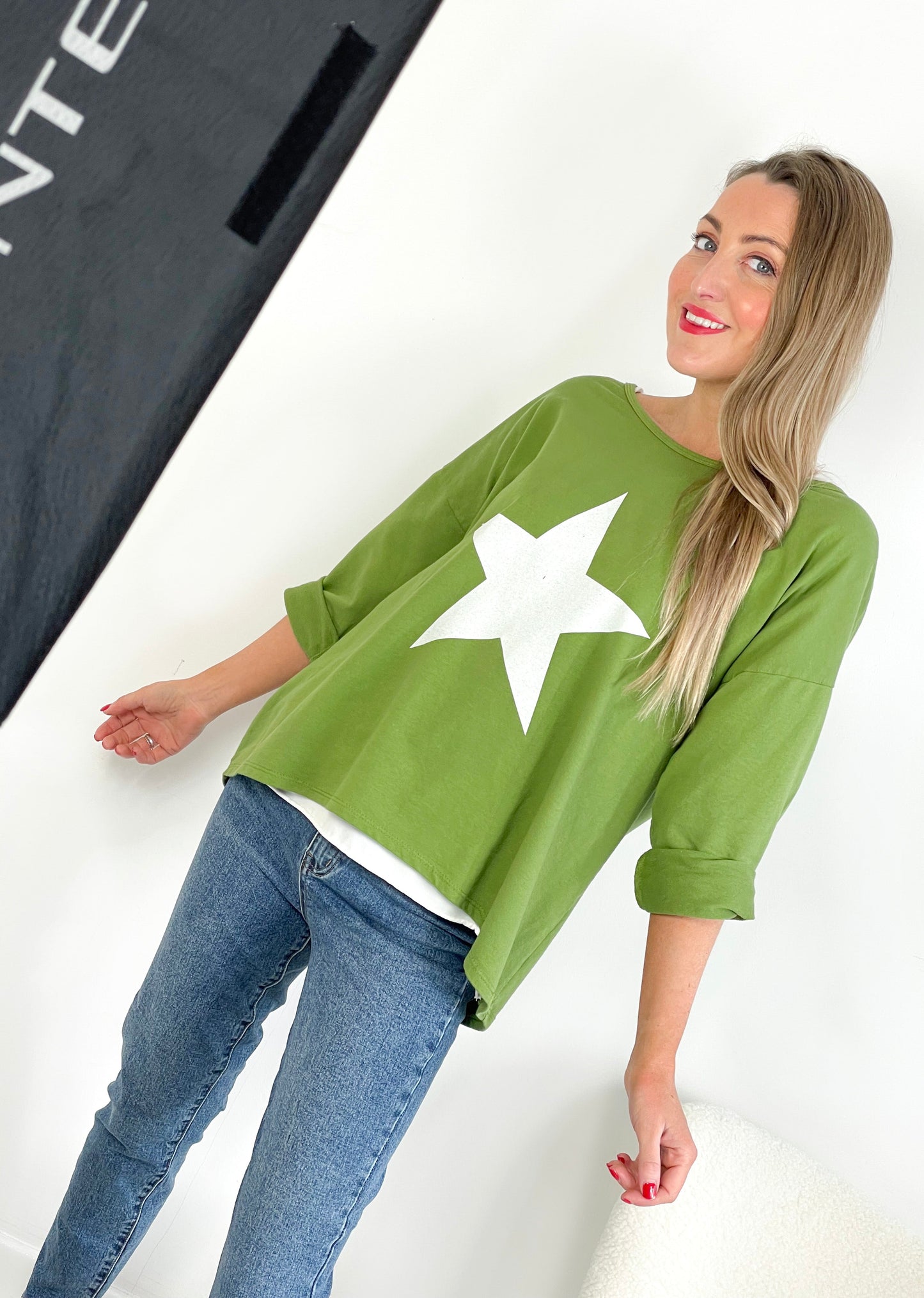 Astria Jersey Star Sweater