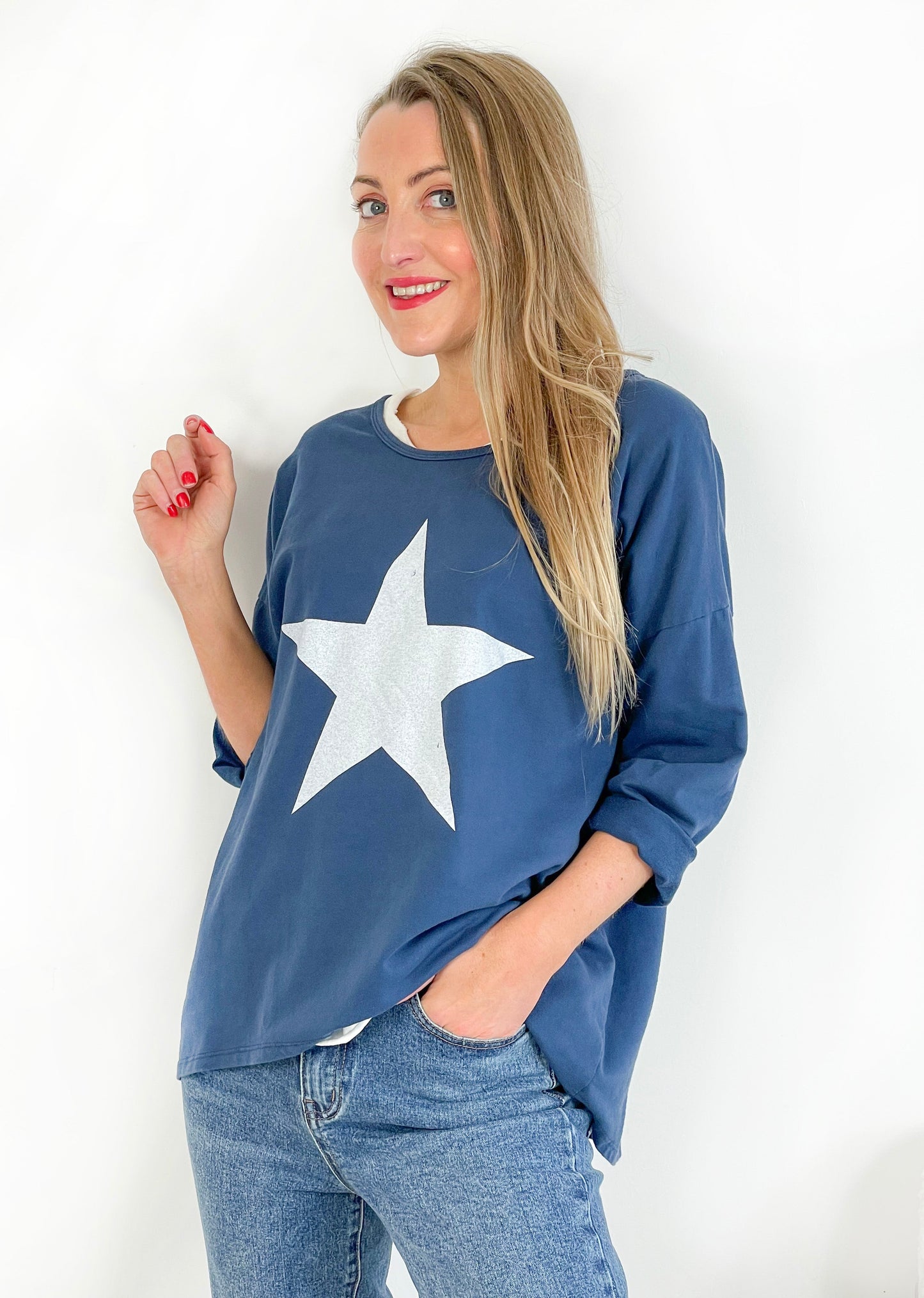 Astria Jersey Star Sweater