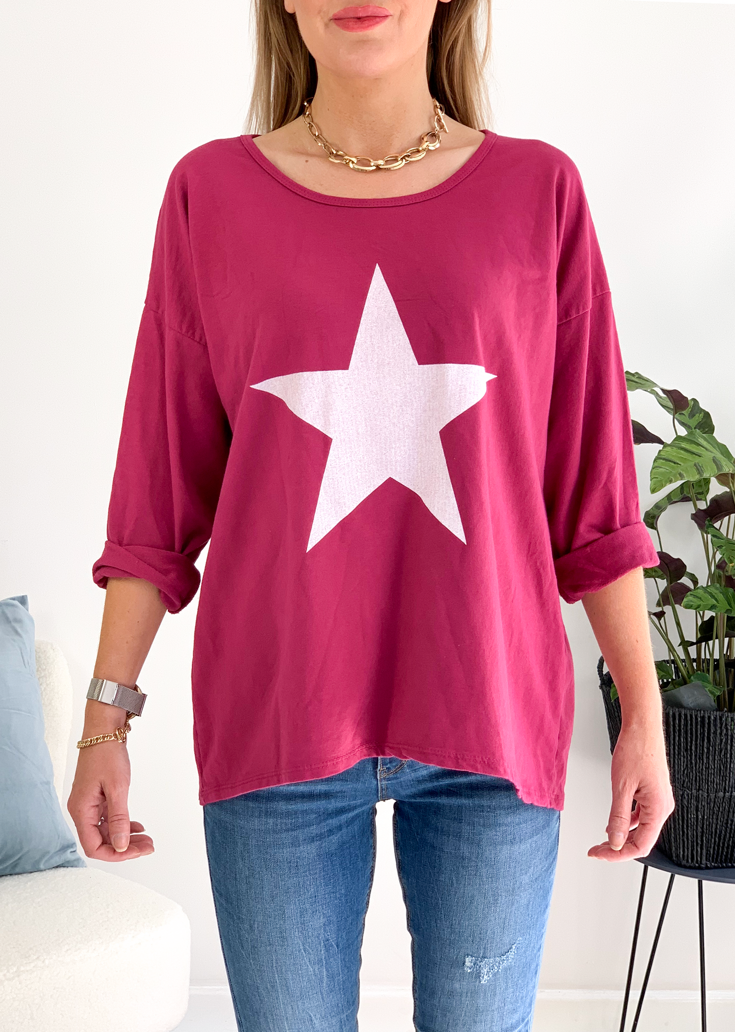 Astria Jersey Star Sweater