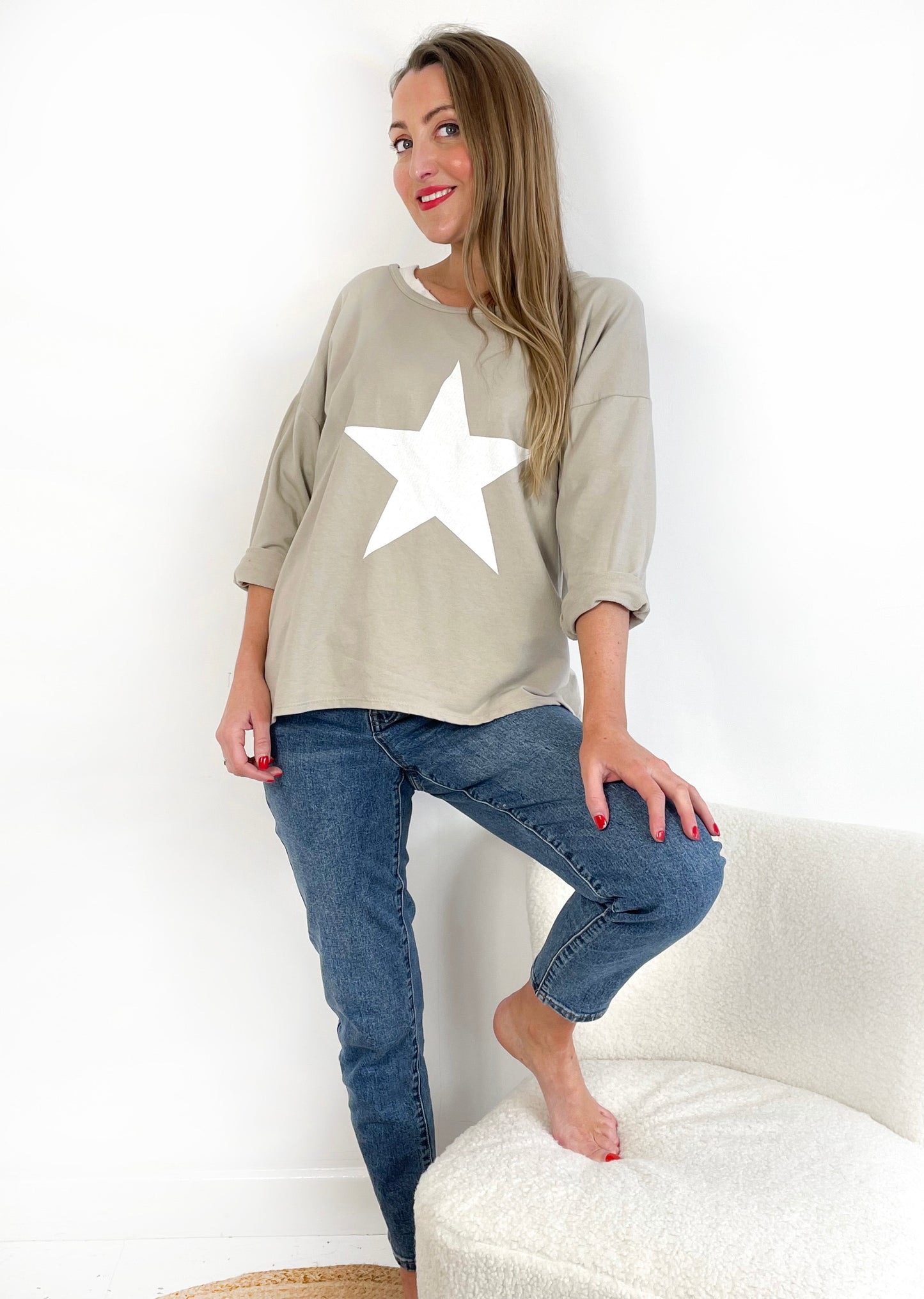 Astria Jersey Star Sweater