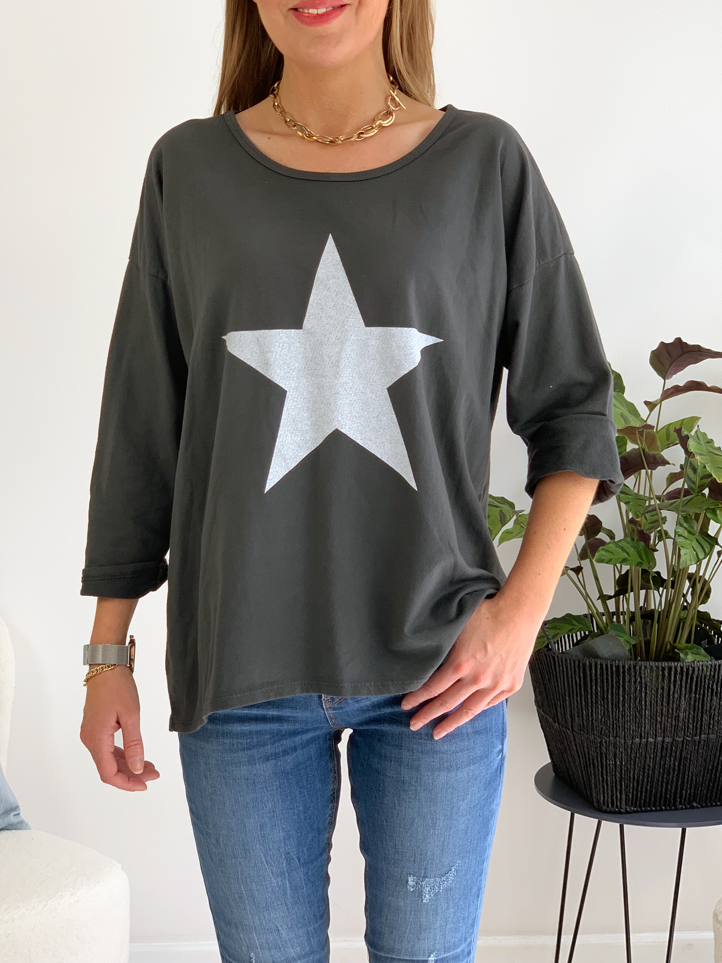 Astria Jersey Star Sweater